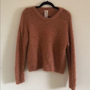 Soft pink fuzzy sweater